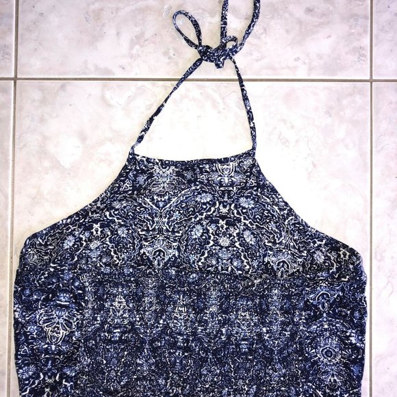 floral halter crop top - Picture 7 of 7